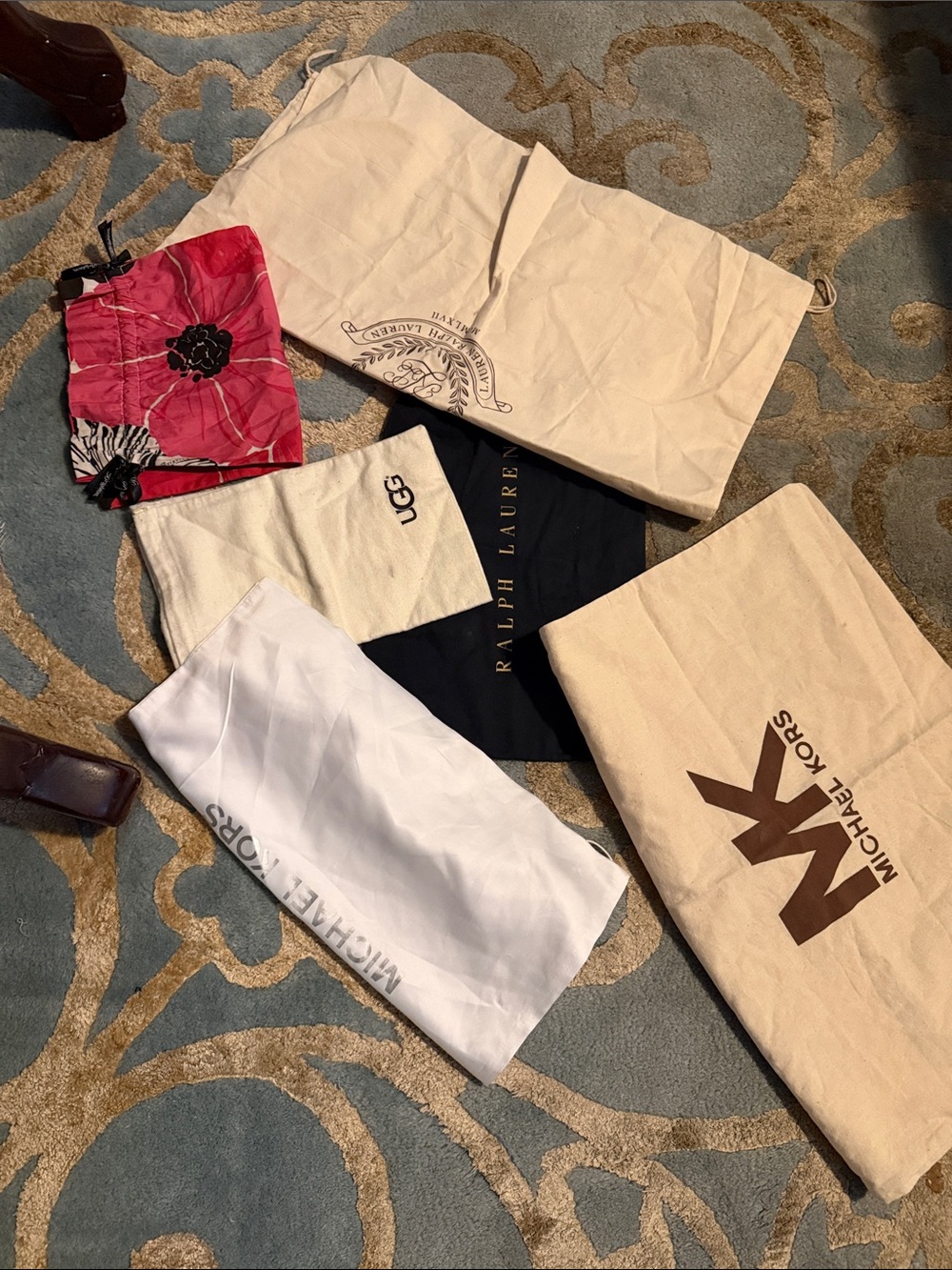 Michael Kors Beige and Brown Logo Dust Bag